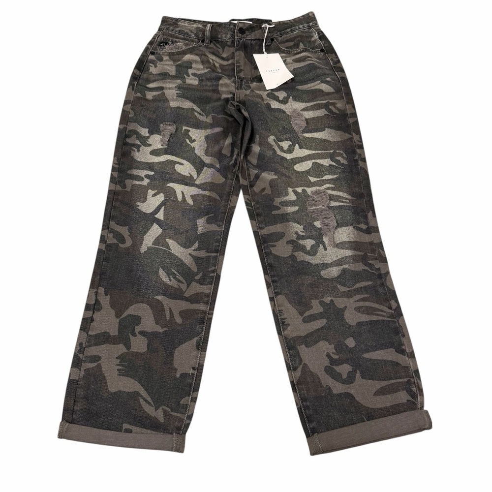 KanCan Benji Camo Straight Fit Cuffed Jeans Women’s 5/26 Camouflage Outdoor